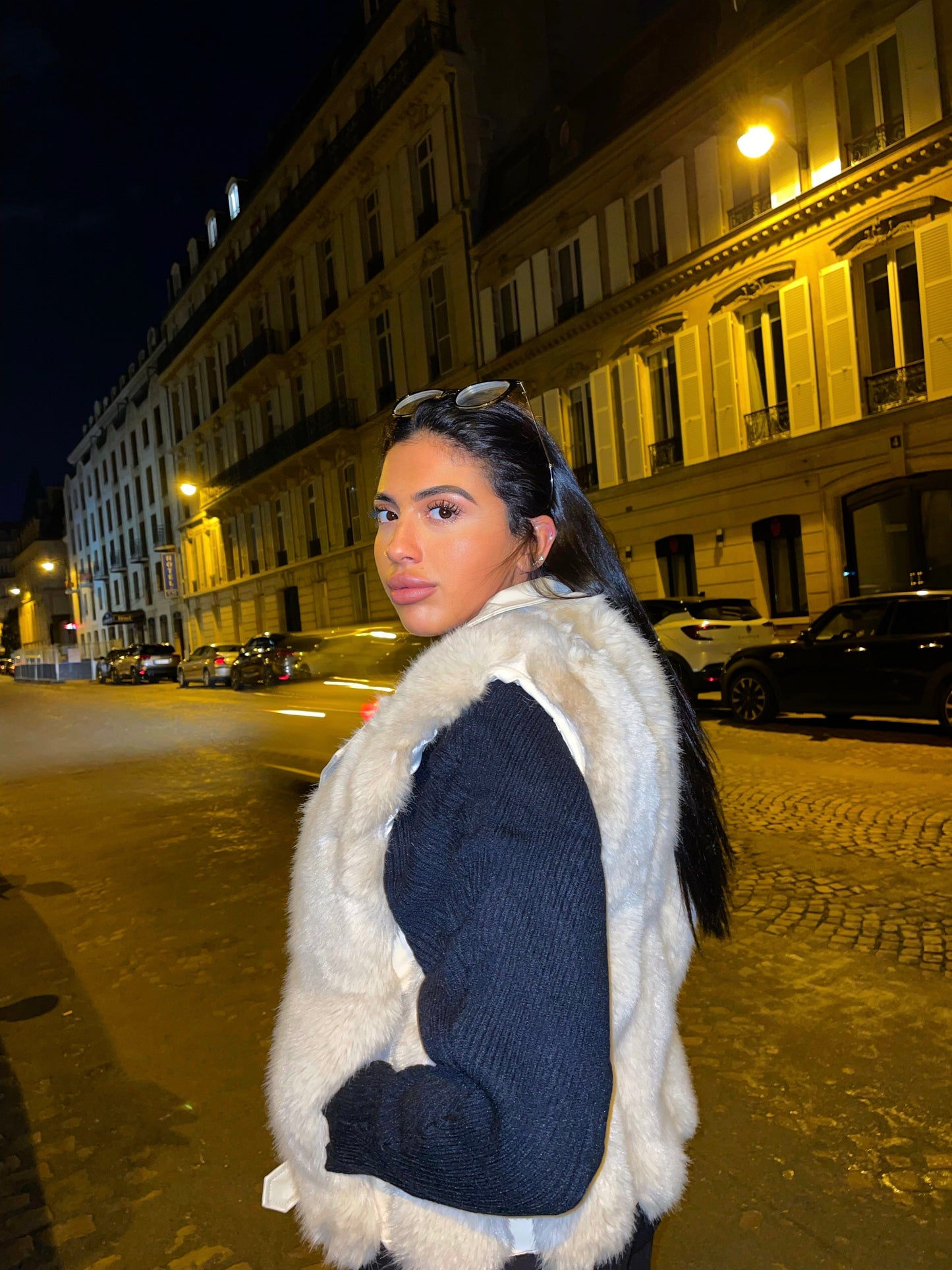Fourrure Cuir Beige