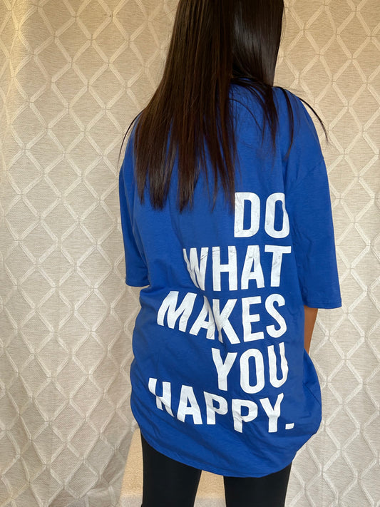 Tee shirt HAPPY bleu