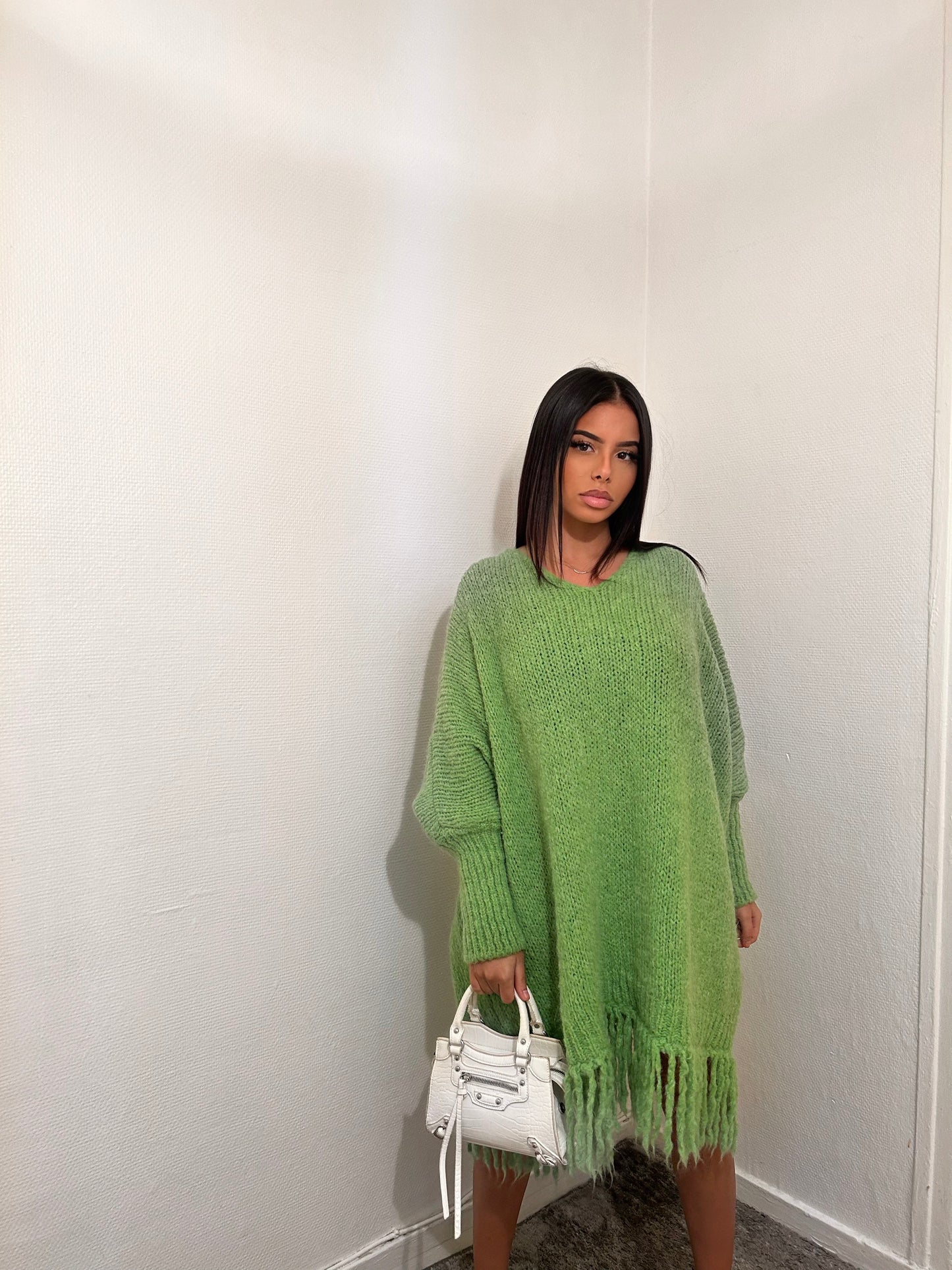 Robe Frange verte